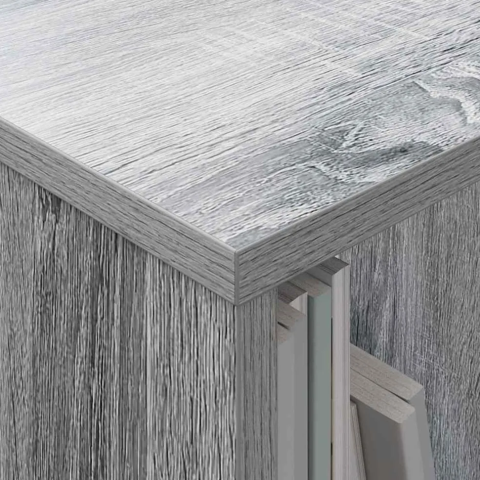 vidaXL Tijdschrift Rek Grijs Sonoma 102 x 30 x 45 cm