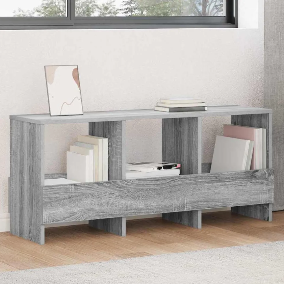 vidaXL Tijdschrift Rek Grijs Sonoma 102 x 30 x 45 cm