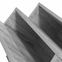 vidaXL Tijdschrift Rek Grijs Sonoma 53 x 40 x 28,5 cm Bewerkt hout
