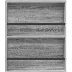 vidaXL Tijdschrift Rek Grijs Sonoma 60 x 12 x 70 cm Bewerkt hout