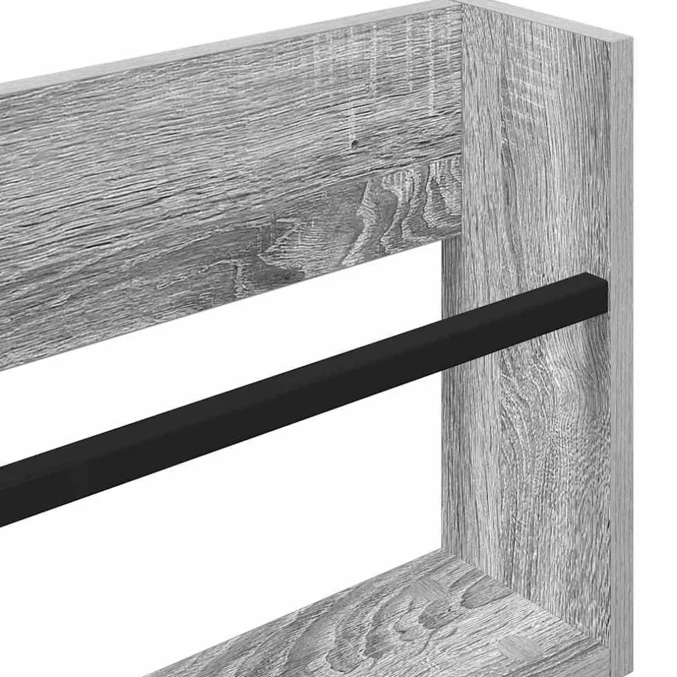 vidaXL Tijdschrift Rek Grijs Sonoma 60 x 12 x 30 cm Bewerkt hout