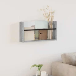 vidaXL Tijdschrift Rek Grijs Sonoma 60 x 12 x 30 cm Bewerkt hout