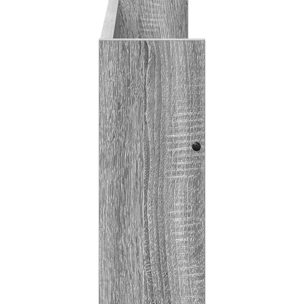 vidaXL Tijdschrift Rek Grijs Sonoma 60 x 12 x 30 cm Bewerkt hout