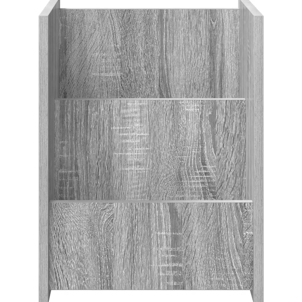 vidaXL Tijdschrift Rek Grijs Sonoma 35 x 35 x 45 cm Bewerkt hout