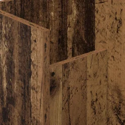 vidaXL Tijdschrift Rek met plank Oudhout 35 x 35 x 45 cm Bewerkt hout