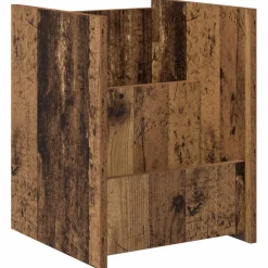 vidaXL Tijdschrift Rek met plank Oudhout 35 x 35 x 45 cm Bewerkt hout