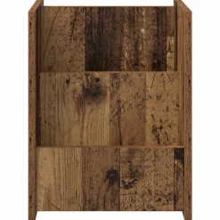 vidaXL Tijdschrift Rek met plank Oudhout 35 x 35 x 45 cm Bewerkt hout