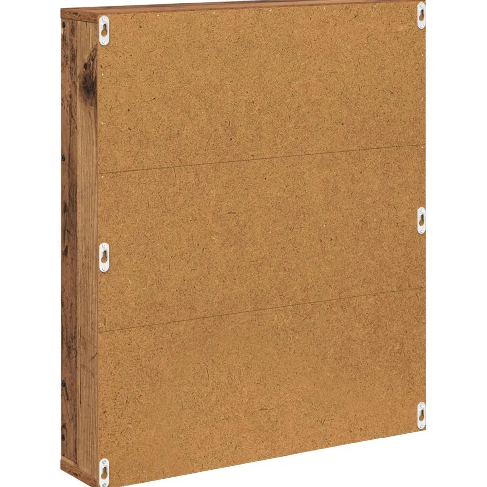 vidaXL Tijdschrift Rek met plank Oudhout 60 x 12 x 70 cm Bewerkt hout