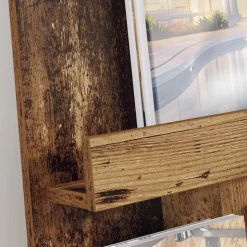 vidaXL Tijdschrift Rek met plank Oudhout 51 x 11 x 102 cm Bewerkt hout