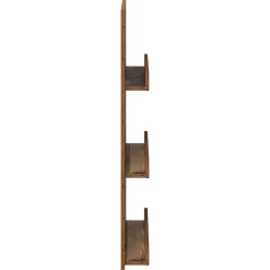 vidaXL Tijdschrift Rek met plank Oudhout 51 x 11 x 102 cm Bewerkt hout