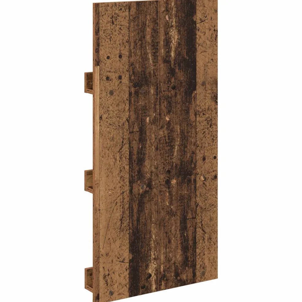 vidaXL Tijdschrift Rek met plank Oudhout 51 x 11 x 102 cm Bewerkt hout