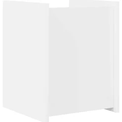 vidaXL Tijdschrift Rek met plank Wit 35 x 35 x 45 cm Bewerkt hout