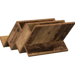vidaXL Tijdschrift Rek Oudhout 53 x 40 x 28,5 cm Bewerkt hout