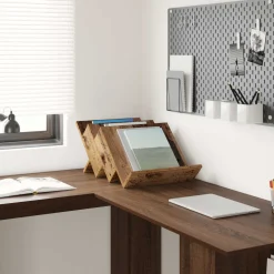vidaXL Tijdschrift Rek Oudhout 53 x 40 x 28,5 cm Bewerkt hout