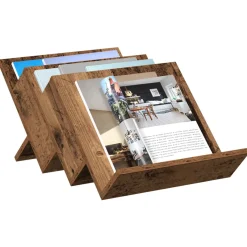 vidaXL Tijdschrift Rek Oudhout 53 x 40 x 28,5 cm Bewerkt hout