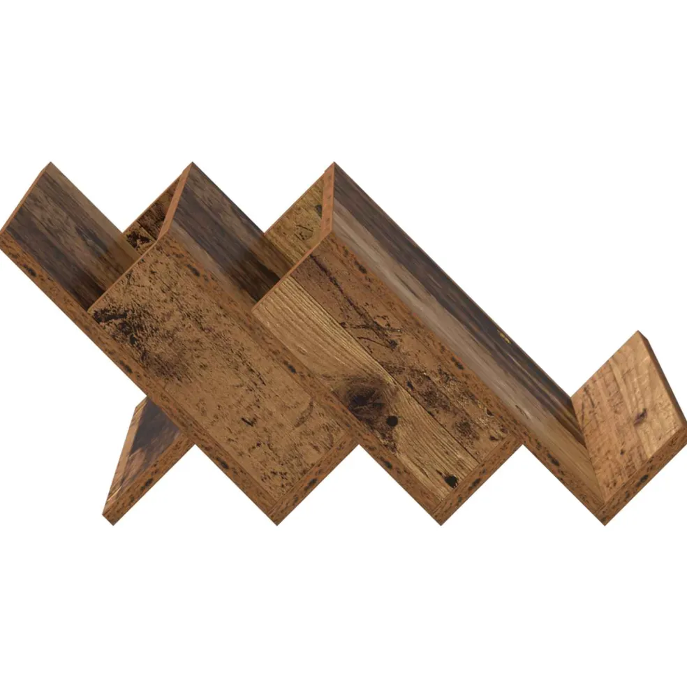 vidaXL Tijdschrift Rek Oudhout 53 x 40 x 28,5 cm Bewerkt hout