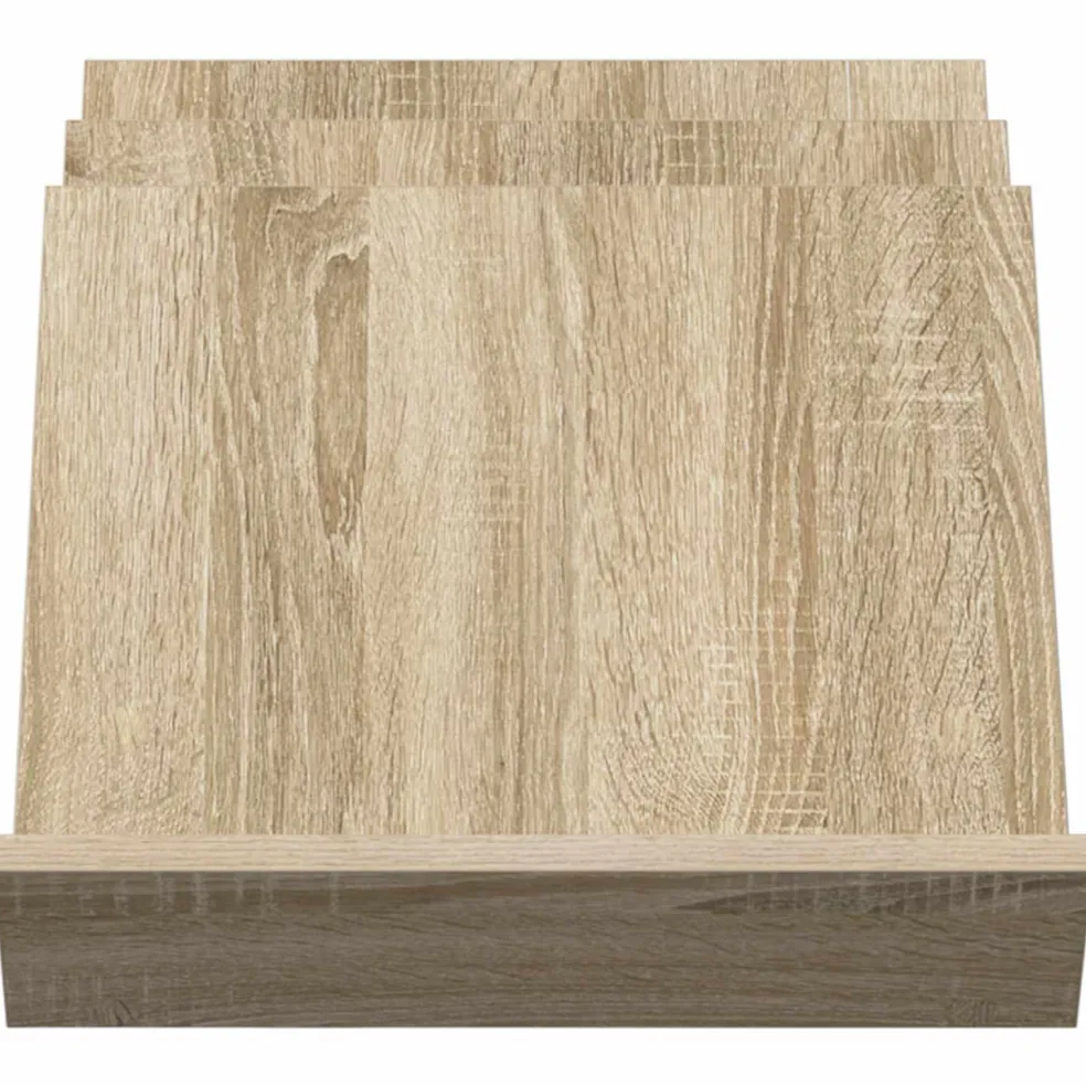 vidaXL Tijdschrift Rek Sonoma Eiken 53 x 40 x 28,5 cm Bewerkt hout