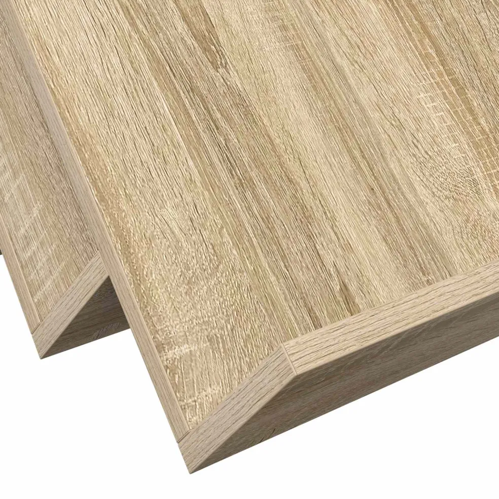 vidaXL Tijdschrift Rek Sonoma Eiken 53 x 40 x 28,5 cm Bewerkt hout