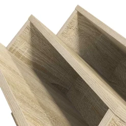 vidaXL Tijdschrift Rek Sonoma Eiken 53 x 40 x 28,5 cm Bewerkt hout