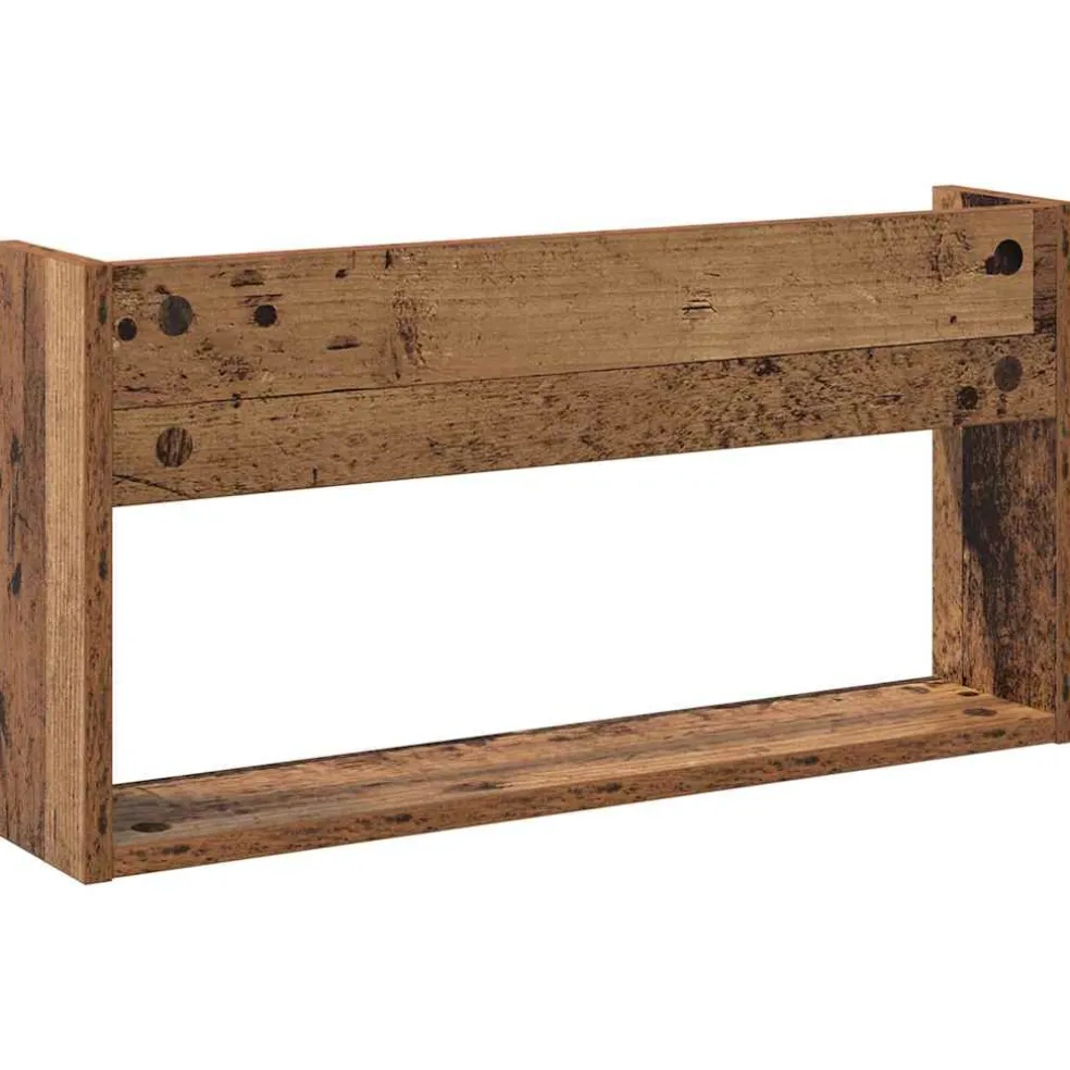 vidaXL Tijdschrift Rek 2 st Oudhout 60 x 12 x 30 cm Bewerkt hout