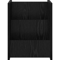 vidaXL Tijdschrift Rek Zwart Eiken 35 x 35 x 45 cm Bewerkt hout