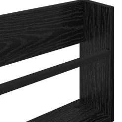 vidaXL Tijdschrift Rek Zwart Eiken 60 x 12 x 30 cm Bewerkt hout