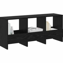 vidaXL Tijdschrift Rek Zwart Eiken 102 x 30 x 45 cm