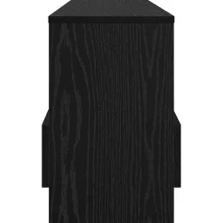 vidaXL Tijdschrift Rek Zwart Eiken 102 x 30 x 45 cm