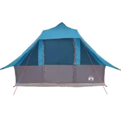 vidaXL Tipi Tent 10-persoons Blauw taft