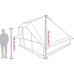 vidaXL Tipi Tent 10-persoons Blauw taft