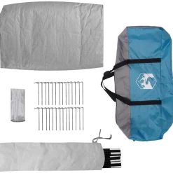 vidaXL Tipi Tent 10-persoons Blauw taft