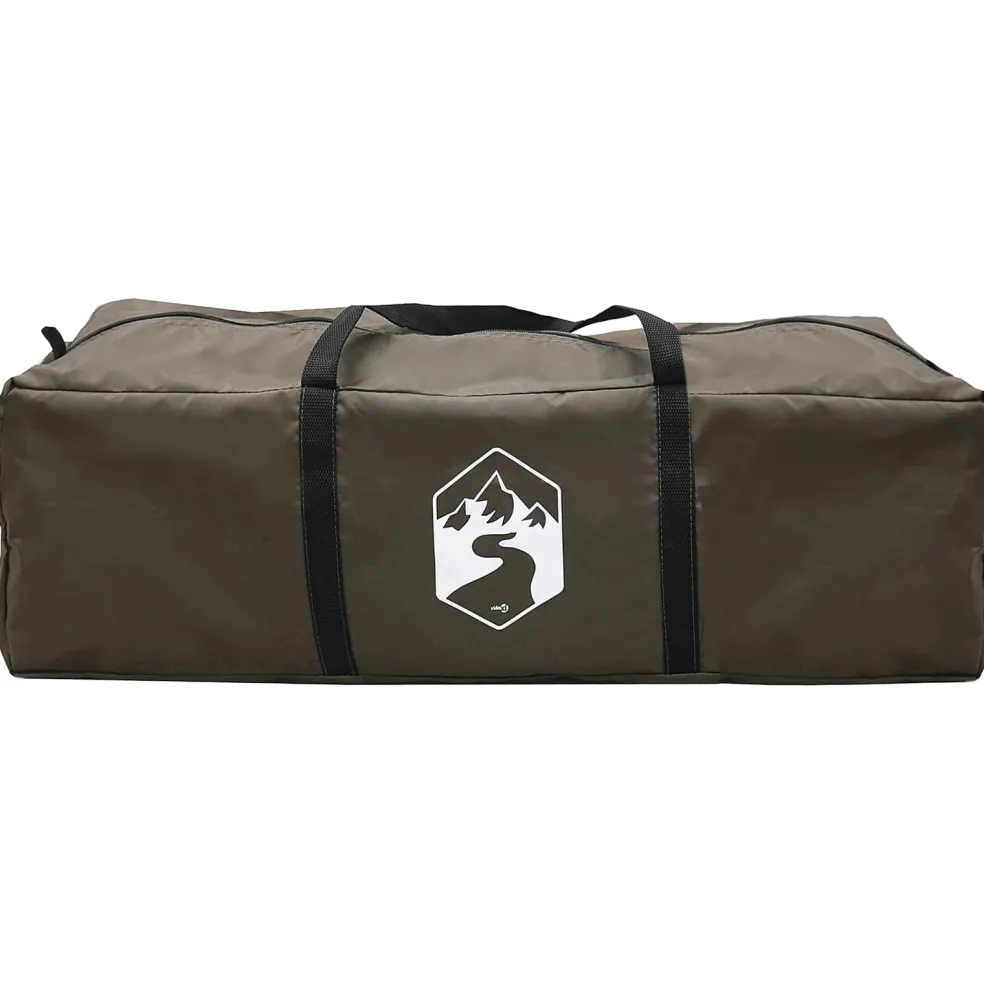 vidaXL Tipi Tent 18-persoons Bruin Grijs Polyester en staal