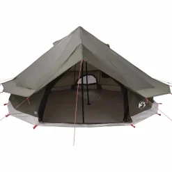 vidaXL Tipi Tent 18-persoons Bruin Grijs Polyester en staal