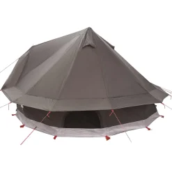 vidaXL Tipi Tent 18-persoons Bruin Grijs Polyester en staal