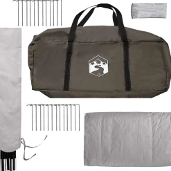 vidaXL Tipi Tent 18-persoons Bruin Grijs Polyester en staal