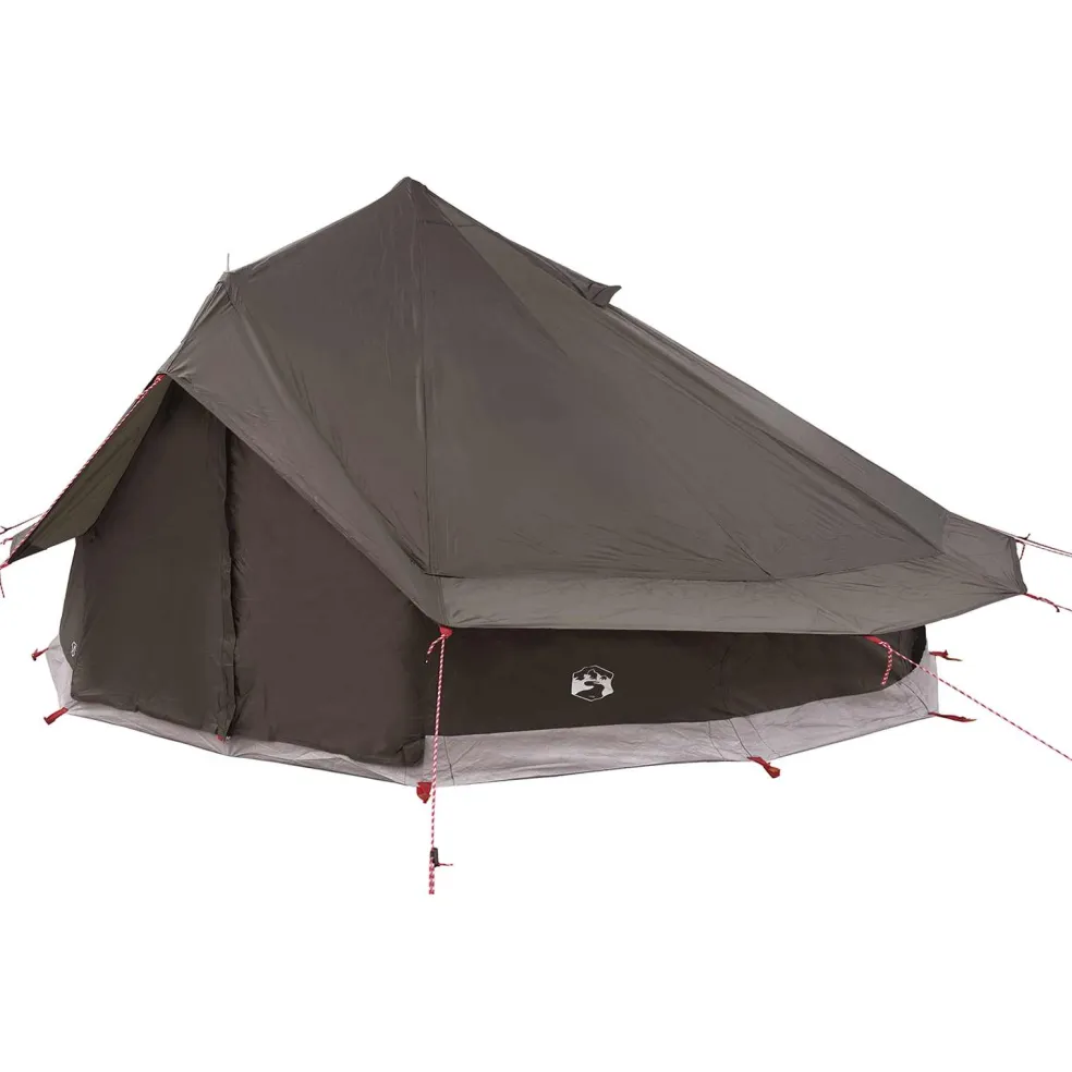 vidaXL Tipi Tent 18-persoons Bruin Grijs Polyester en staal