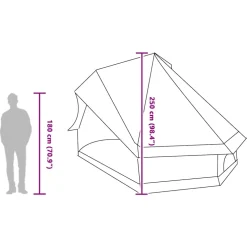 vidaXL Tipi Tent 8-persoons Groen taft