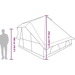 vidaXL Tipi Tent 8-persoons Groen taft