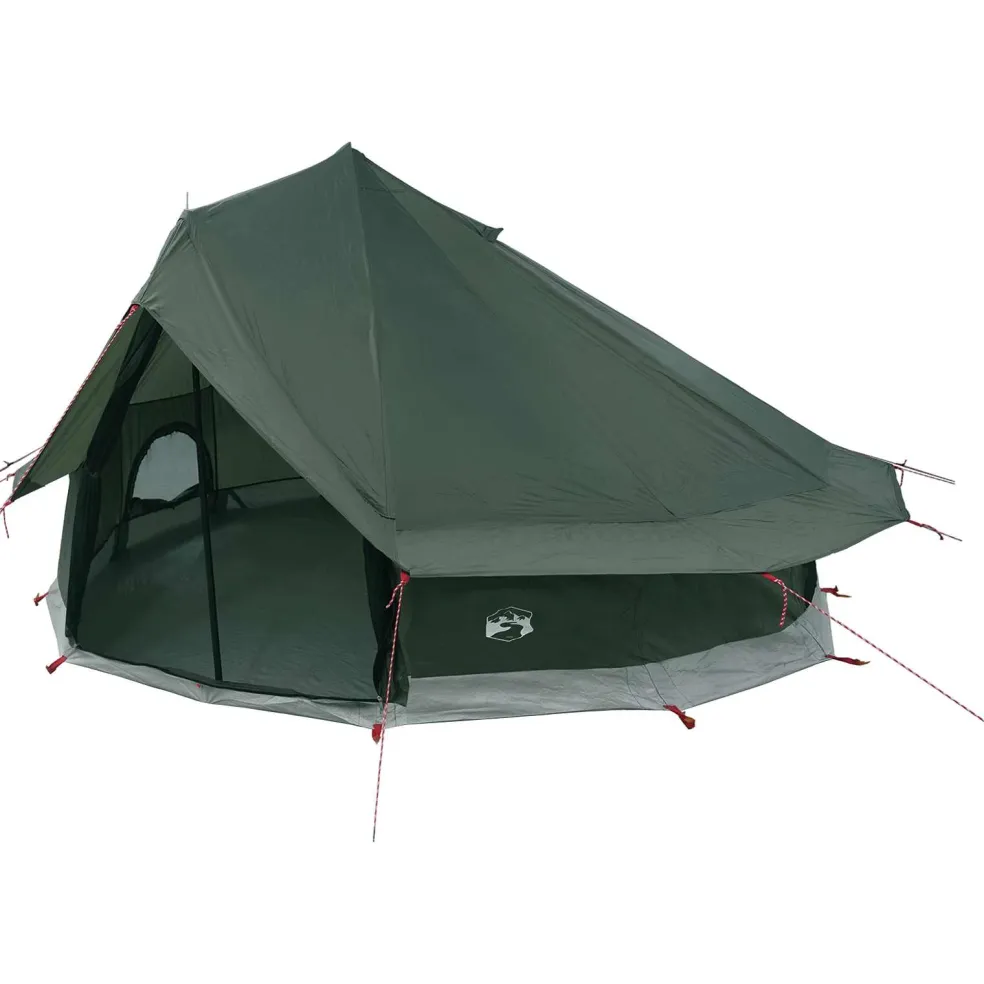 vidaXL Tipi Tent 18-persoons Legergroen Polyester en staal