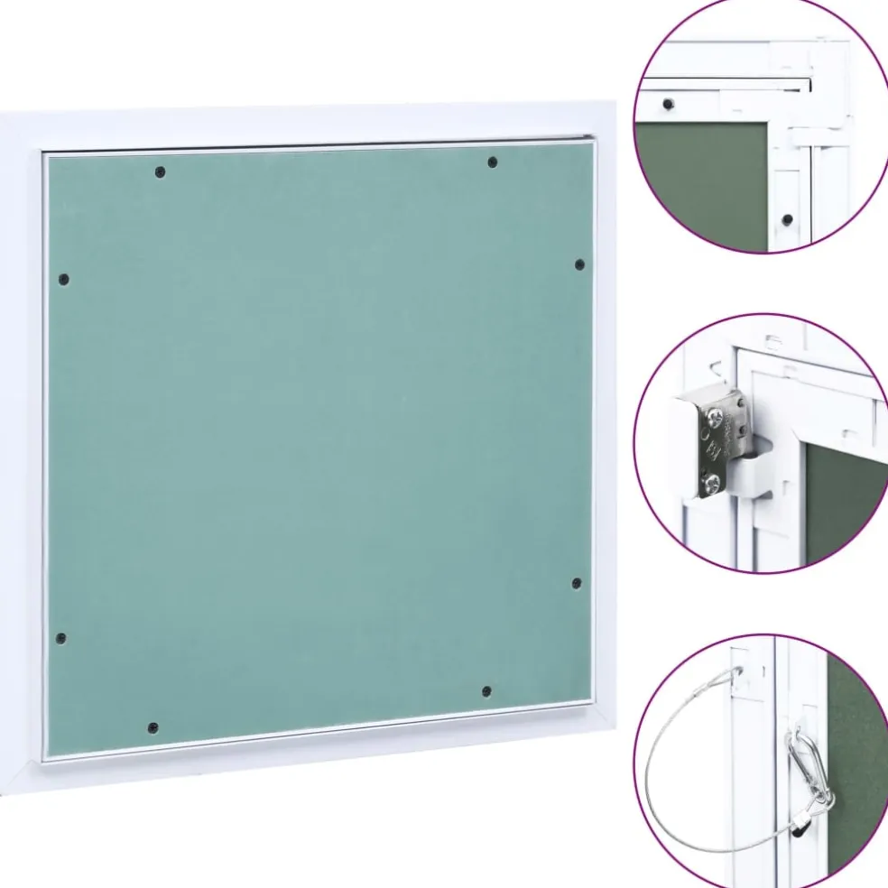 vidaXL Toegangspaneel met aluminium frame en gipsplaat 200x200 mm