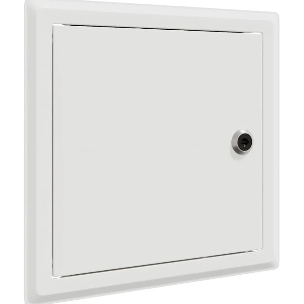 vidaXL Toegangs paneel 2 st Wit 23 x 23 x 3 cm Staal