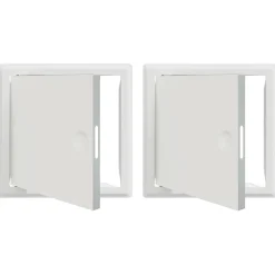 vidaXL Toegangs paneel 2 st Wit 23 x 23 x 3 cm Staal