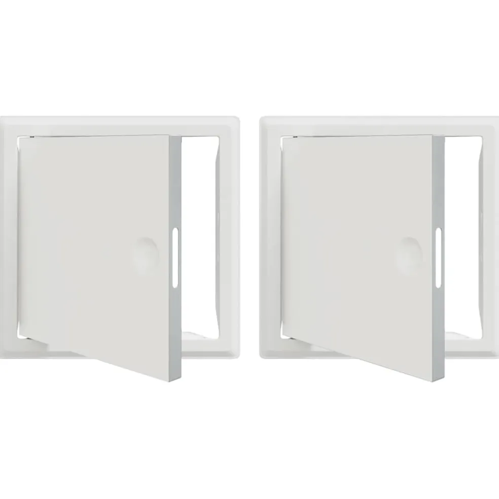 vidaXL Toegangs paneel 2 st Wit 23 x 23 x 3 cm Staal