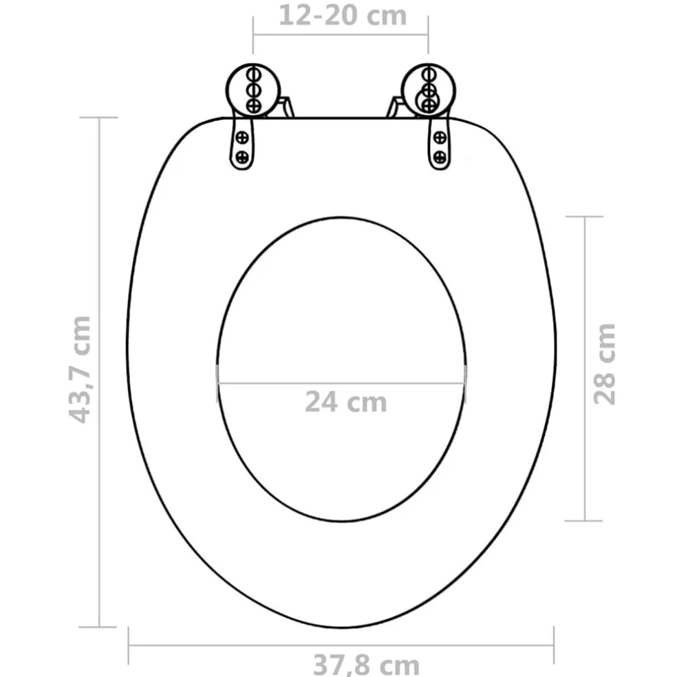 vidaXL Toiletbrillen met deksel 2 st diepzee MDF