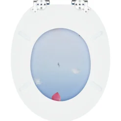 vidaXL Toiletbrillen met soft-close deksel 2 st pinguïn MDF