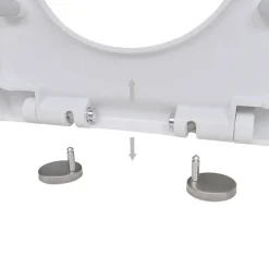 vidaXL Toiletbrillen met soft-close deksels 2 st kunststof wit