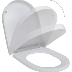 vidaXL Toiletbrillen met soft-close deksels 2 st kunststof wit