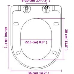 vidaXL Toiletbrillen met soft-close deksels 2 st kunststof wit
