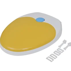vidaXL Toiletbrillen met soft-close deksels 2 st kunststof wit en geel