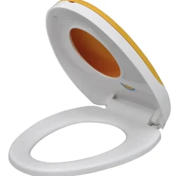 vidaXL Toiletbrillen met soft-close deksels 2 st kunststof wit en geel